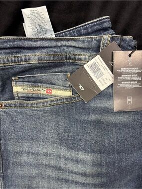 Diesel Slim Men's Jeans in Blue with Branded Coin Pocket